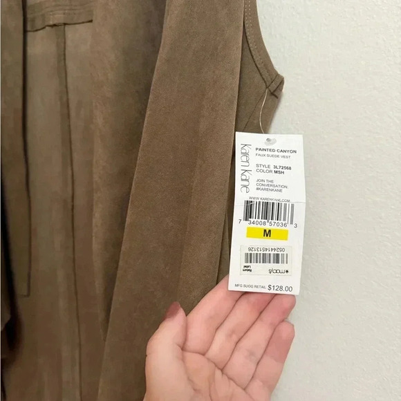 Women's Brown Sleeveless Jacket - Picture 3 of 7